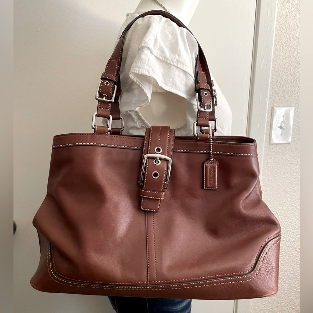 Authentic Leather Coach shoulder bag